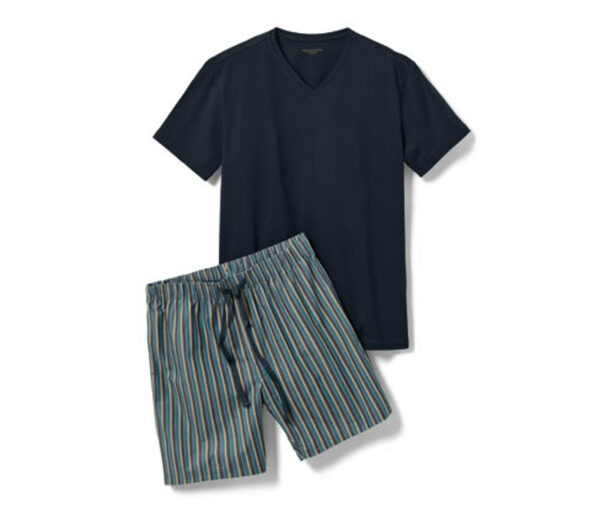Bild 1 von Shorty-Pyjama mit gewebter Hose