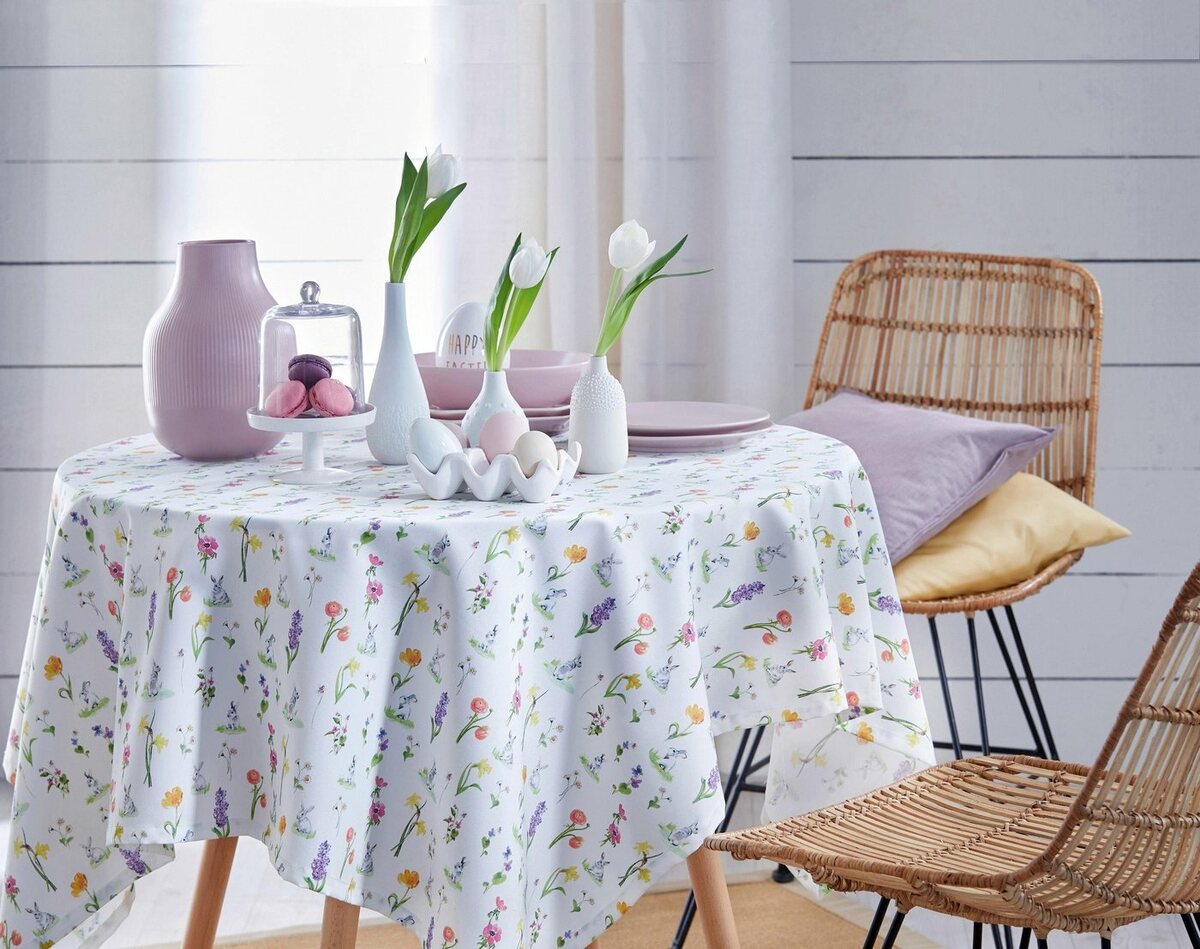 Bild 1 von APELT Tischband 6905 HAPPY EASTER, Osterdeko, Ostern (1-tlg), Digitaldruck, Bunt|weiß