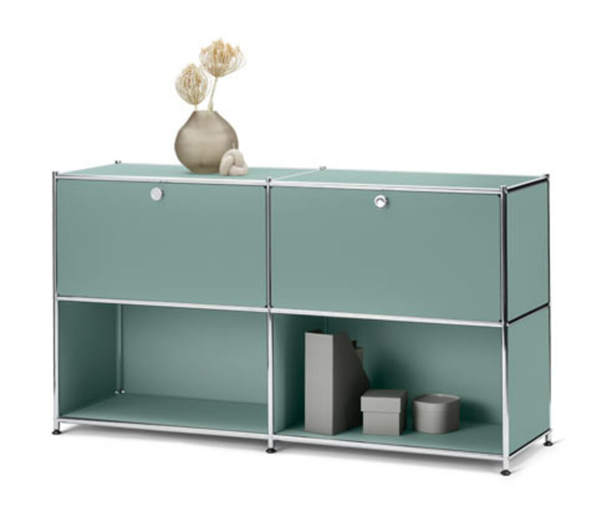 Bild 1 von Sideboard »CN3« mit 2 versetzbaren Klappfächern, salbeigrün