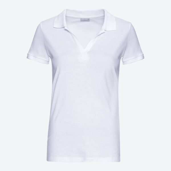 Bild 1 von Damen-Poloshirt aus reiner Baumwolle, White