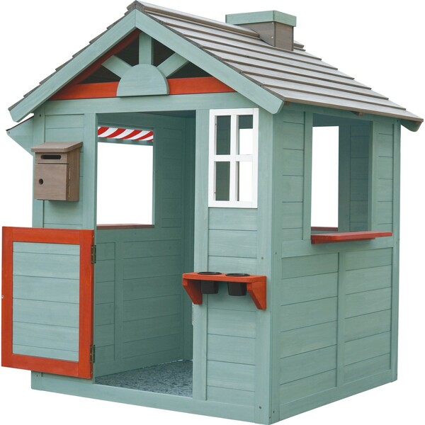 Bild 3 von Spielhaus Tanne 109 cm x 112 cm x 137 cm Grau-Rot-Weiß