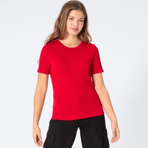 Damen-T-Shirt mit Struktur-Effekt, Red