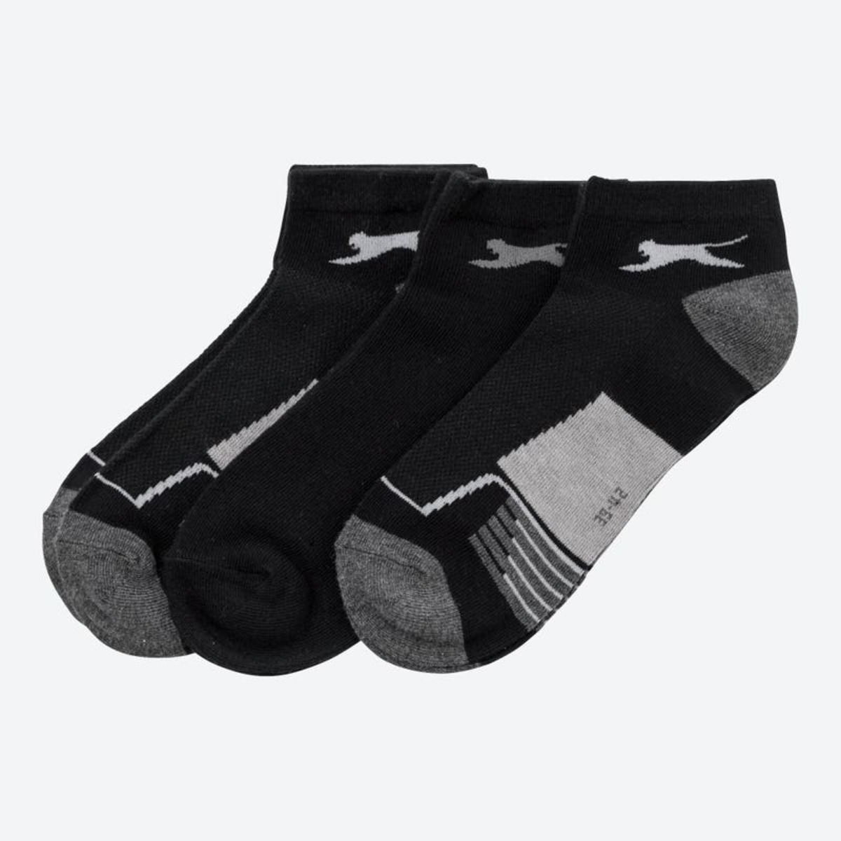 Bild 1 von Slazenger Herren-Sport-Sneaker-socken, 3er-Pack, Black