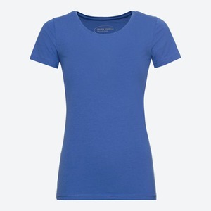 Damen-T-Shirt mit hohem Baumwoll-Anteil, Dark-blue
