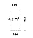 Bild 3 von Palmako Schleppdach für Gartenhäuser, ca. B169/H250/T290 cm