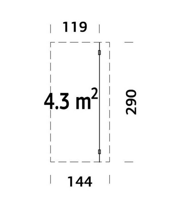 Bild 3 von Palmako Schleppdach für Gartenhäuser, ca. B169/H250/T290 cm