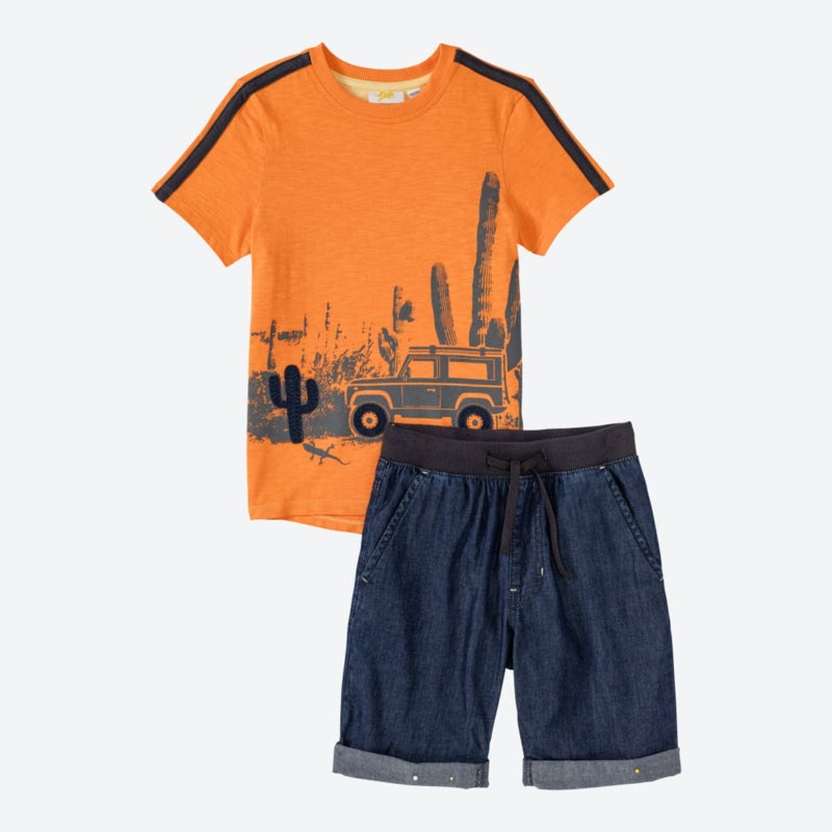 Bild 1 von Jungen-Set mit Wüsten-Aufdruck, 2-teilig, Orange