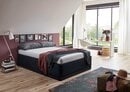 Bild 1 von Westfalia Schlafkomfort Polsterbett Texel, Standardhöhe mit Zierkissen, Bettkasten bei Ausführung mit Matratze, Schwarz