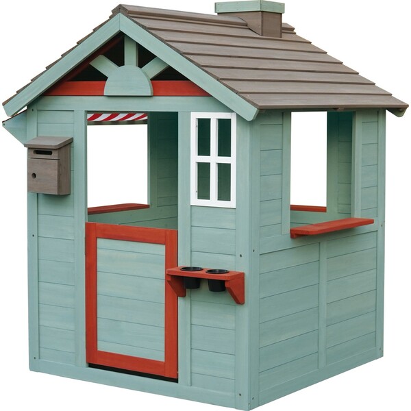 Bild 2 von Spielhaus Tanne 109 cm x 112 cm x 137 cm Grau-Rot-Weiß