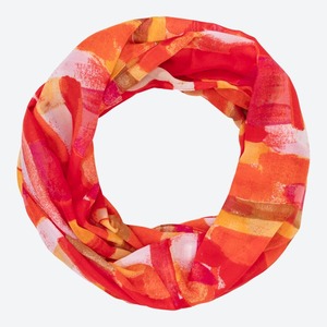 Damen-Loop-Schal mit hübschem Muster, Orange
