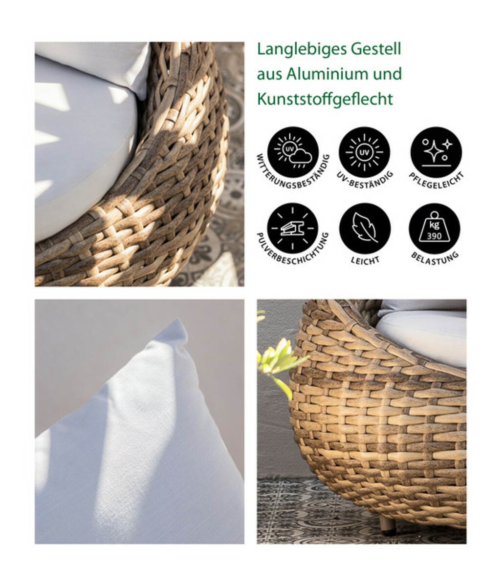 Bild 3 von Dehner Sofa Tulum, ca. B208/H76/T97 cm