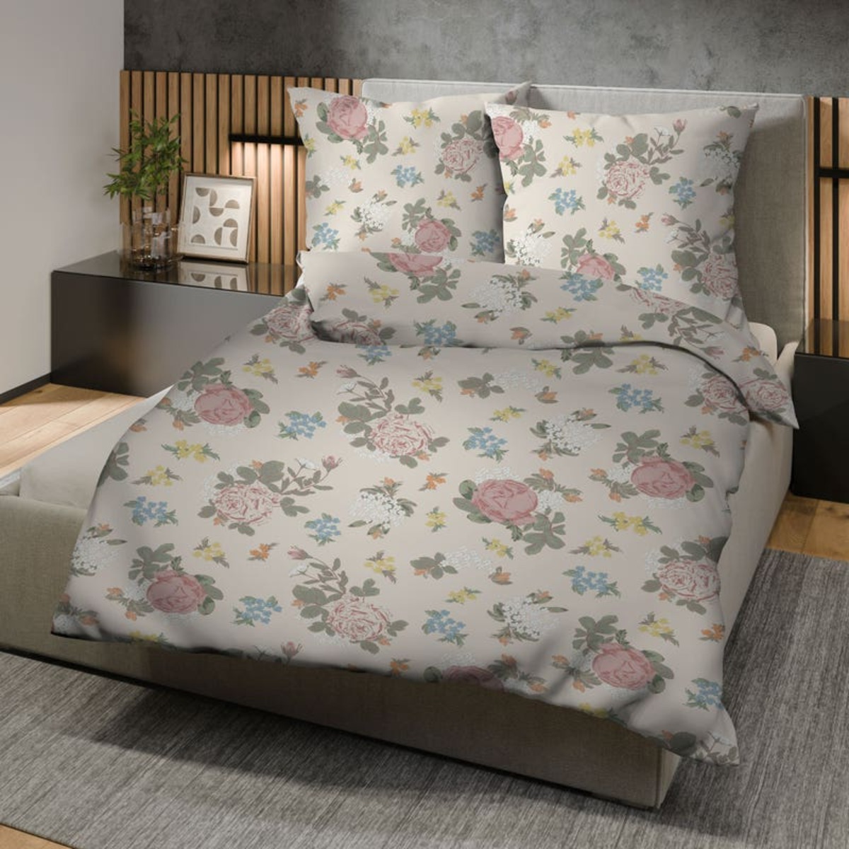 Bild 1 von Mikrofaser-Seersucker-Bettwäsche mit unterschiedlichen Musterungen, Beige