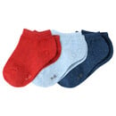 Bild 1 von 3 Paar Baby Sneaker-Socken in Unifarben DUNKELBLAU / HELLBLAU / ROT