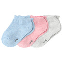 Bild 1 von 3 Paar Baby Sneaker-Socken in Unifarben ROSA / HELLGRAU / HELLBLAU
