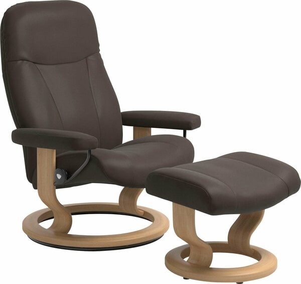 Bild 1 von Stressless® Relaxsessel Garda, mit Classic Base, Größe M, Gestell Eichefarben, Braun