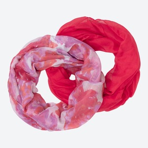 Damen-Loop-Schal, 2er-Pack, ca. 180x50cm, Red