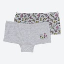 Bild 1 von Kinder-Mädchen-Panty mit Schmetterlingen, 2er-Pack, Gray