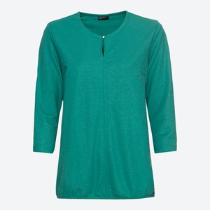 Damen-Shirt mit elastischem Saum, Green