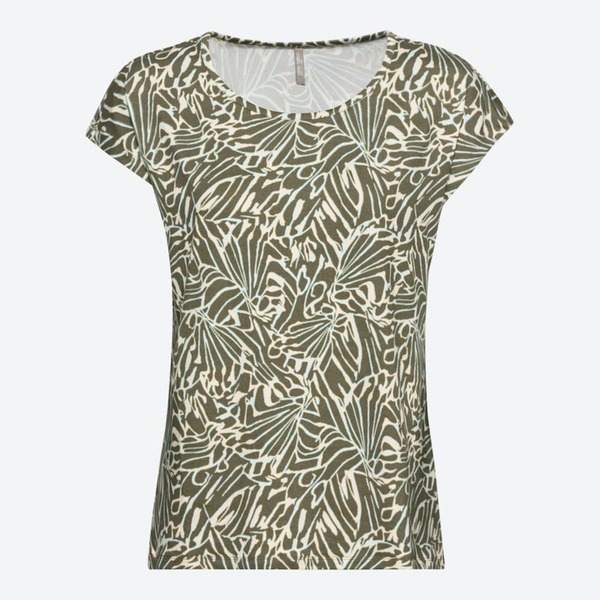 Bild 1 von Damen-T-Shirt mit tollem Muster, Dark-green