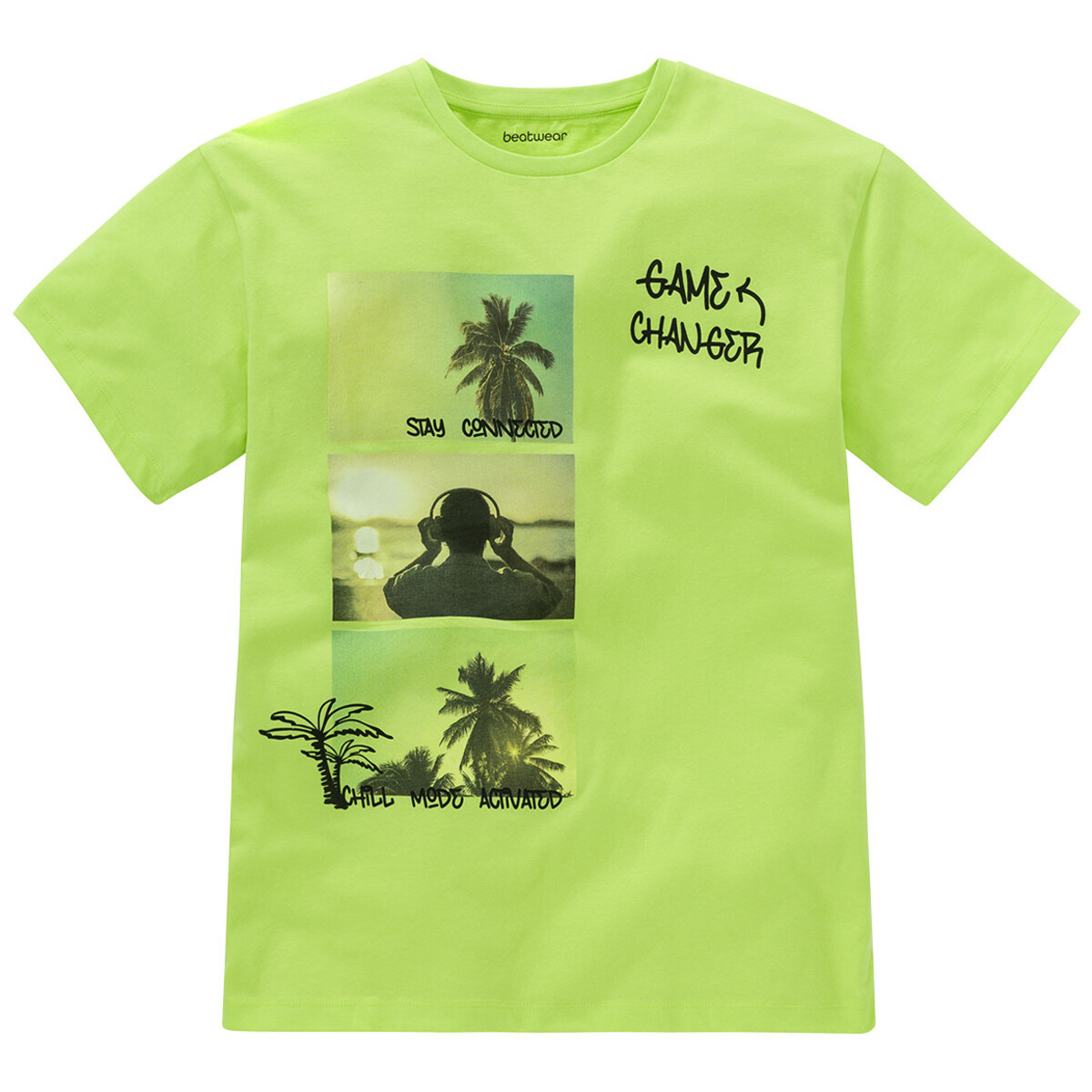 Bild 1 von Jungen T-Shirt mit Foto-Prints NEONGRÜN
