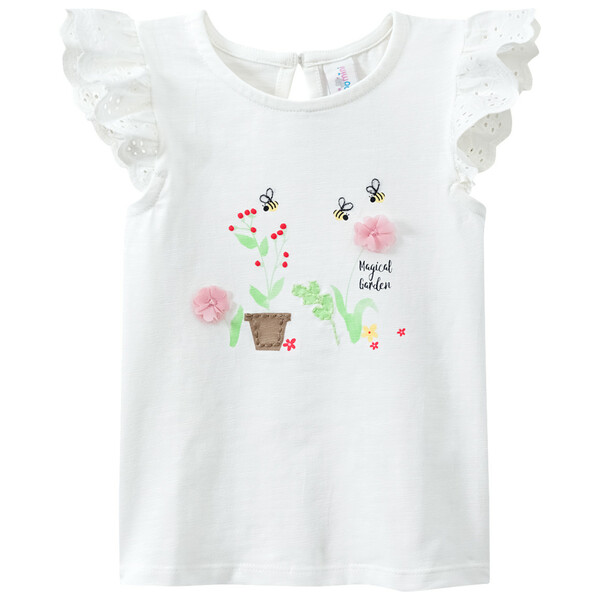 Bild 1 von Baby T-Shirt mit Print und Applikationen WEISS