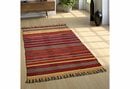 Bild 1 von Teppich Kilim 213, Paco Home, rechteckig, Höhe: 12 mm, handgewebter Wendeteppich, reine Baumwolle, gestreift, Wohnzimmer, Braun