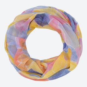Damen-Loop-Schal mit hübschem Muster, Light-blue