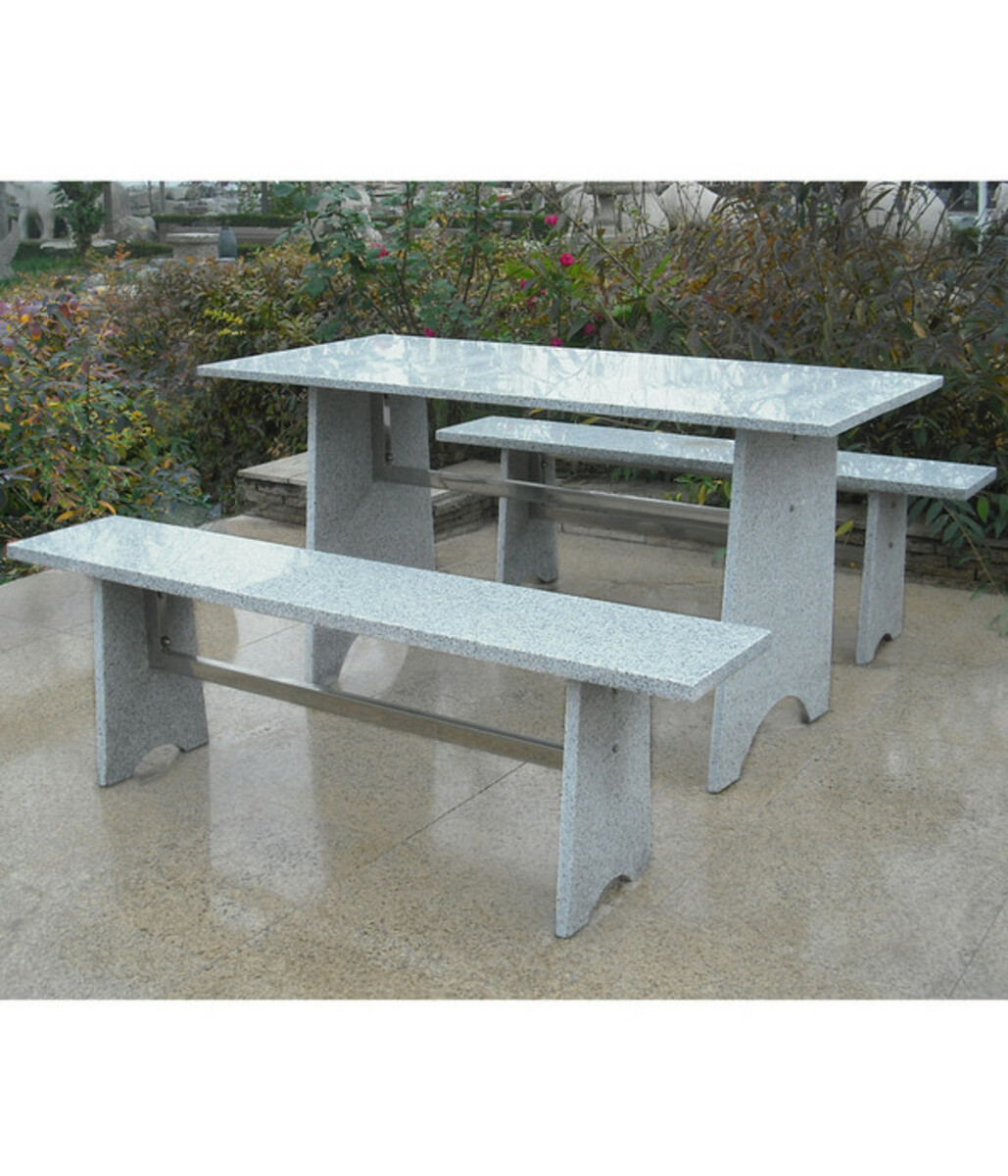 Bild 2 von Gartenmöbel-Set aus Granit, 3-teilig