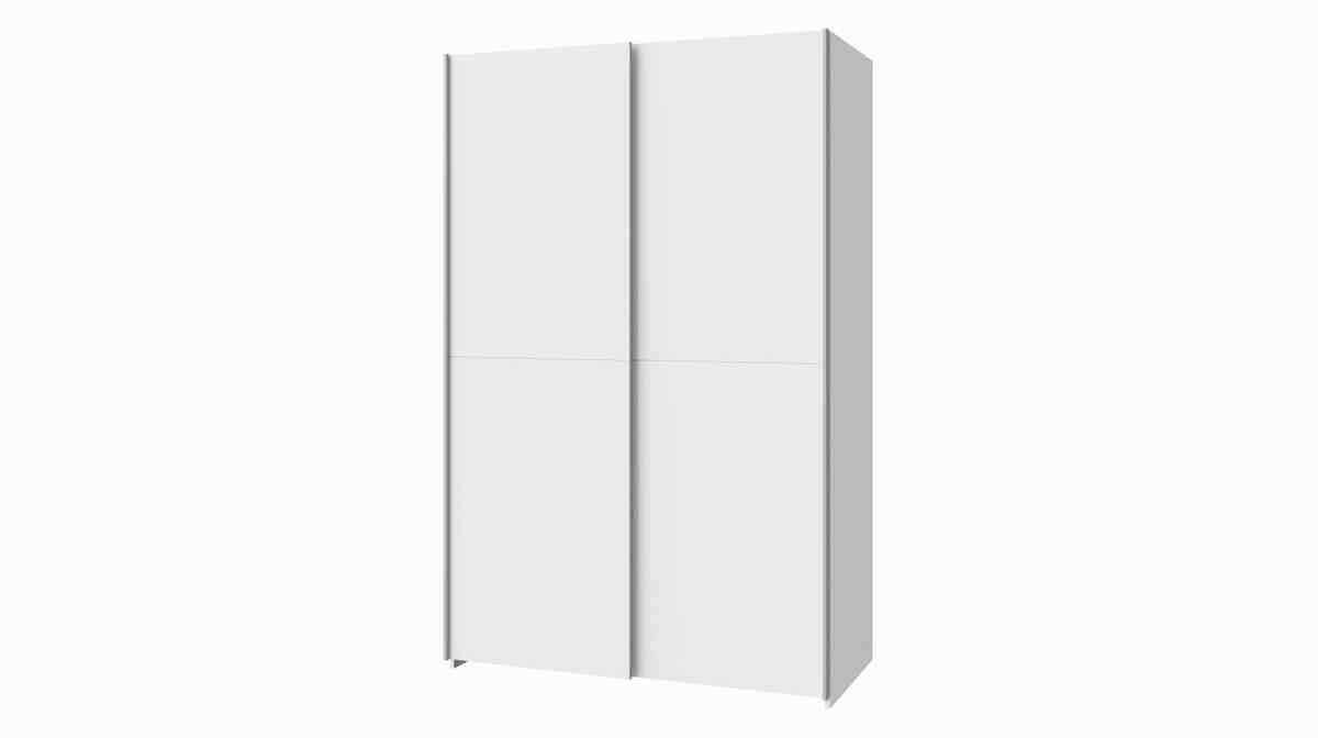 Bild 1 von Schwebetürenschrank weiß 120 cm 2-türig - SCHACH&MATT