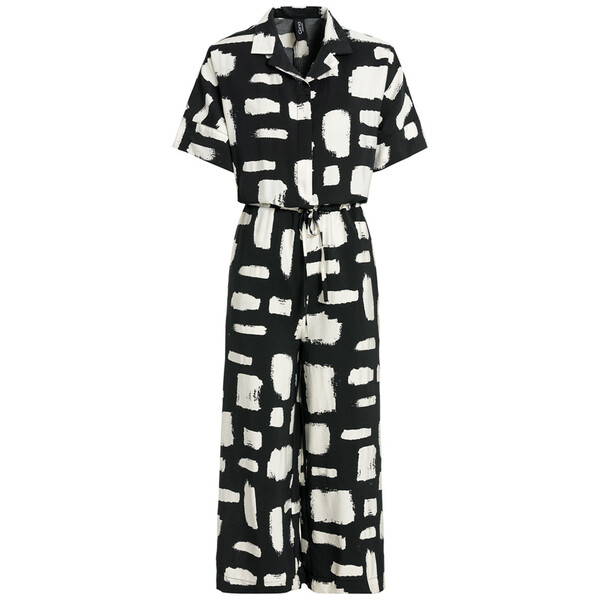 Bild 1 von Damen Jumpsuit mit Allover-Print SCHWARZ / WEISS