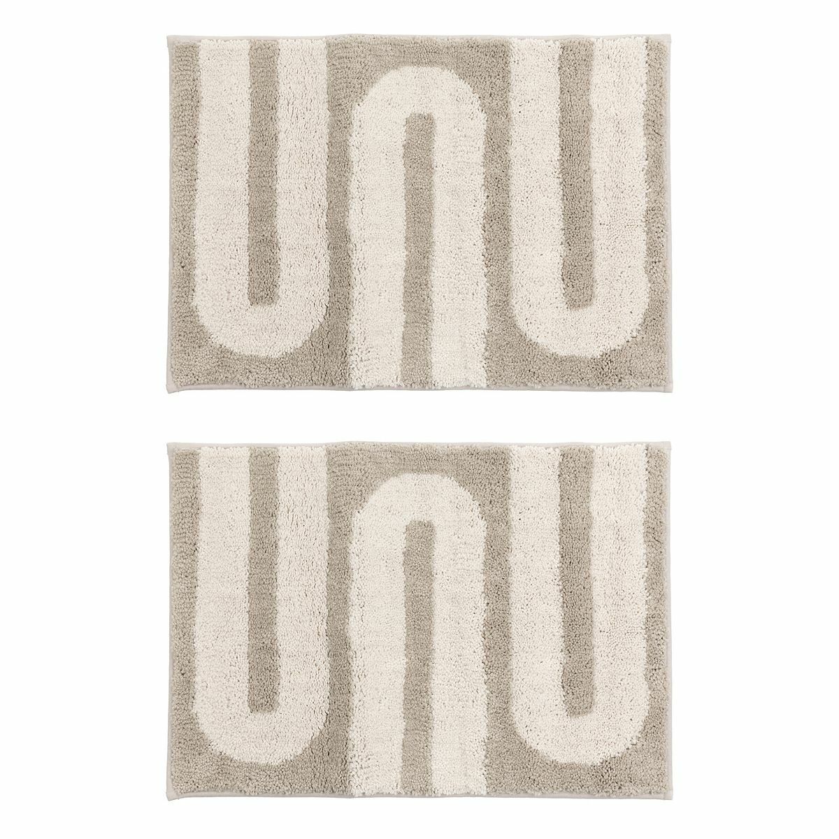 Bild 1 von CASA FONDO 2 Fußmatten runde Grafik Mikrofaser waschbar, ca. 45x65cm