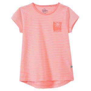 Mädchen T-Shirt im Ringel-Look ROSA / WEISS