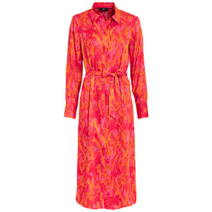 Damen Hemdkleid mit floralem Muster PINK / ROT / ORANGE