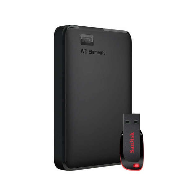 Bild 1 von WD Festplatte + USB-Stick »Elements Portable«