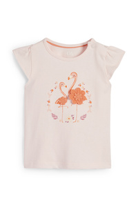 C&A Flamingo-Baby-Kurzarmshirt, Rosa, Größe: 62