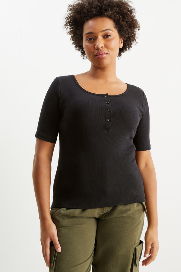 Bild 1 von C&A Basic-T-Shirt, Schwarz, Größe: XS