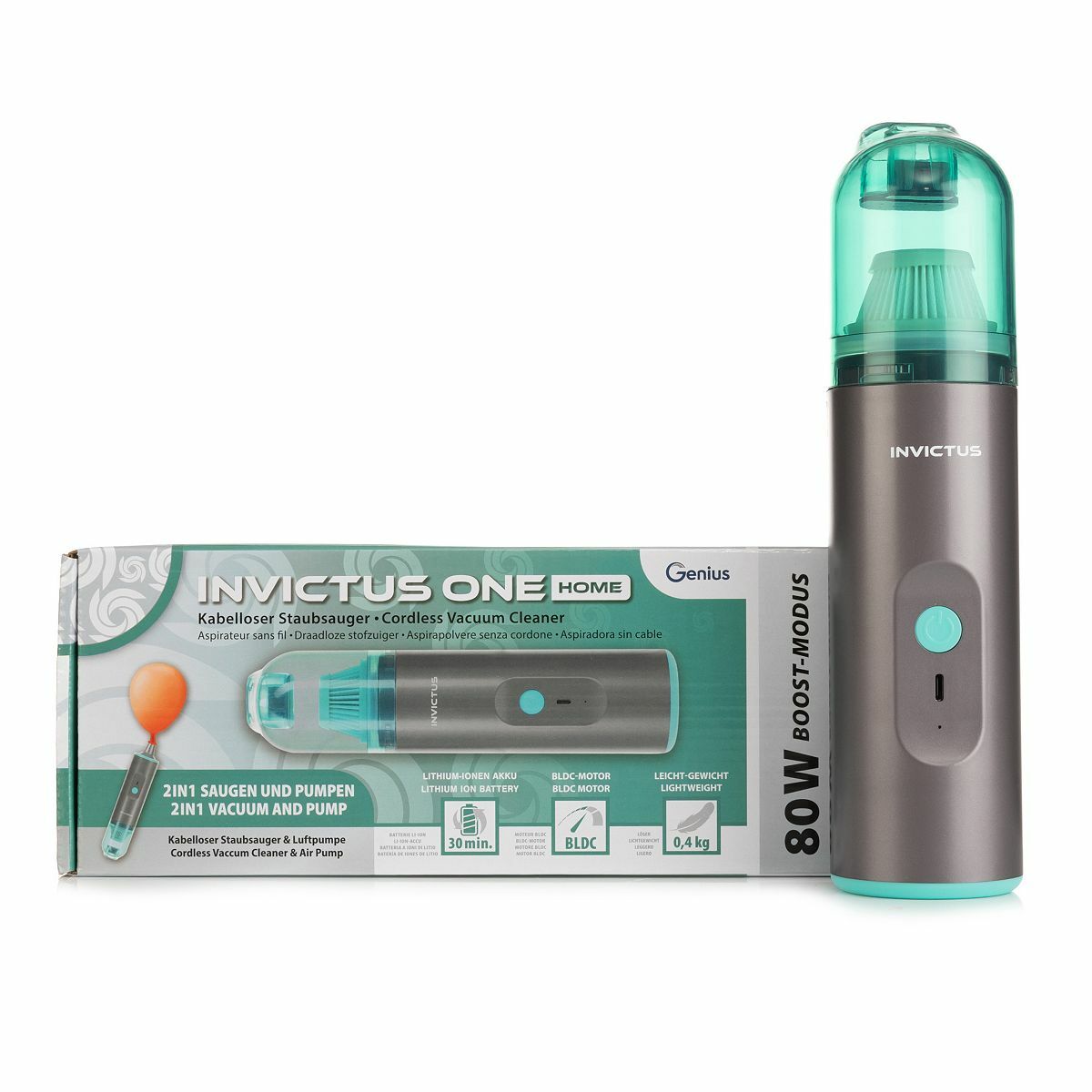 Bild 1 von GENIUS Invictus One Home Handstaubsauger & Luftpumpe 8tlg.