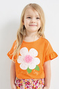 Bild 1 von C&A Blume-Kurzarmshirt, Orange, Größe: 92