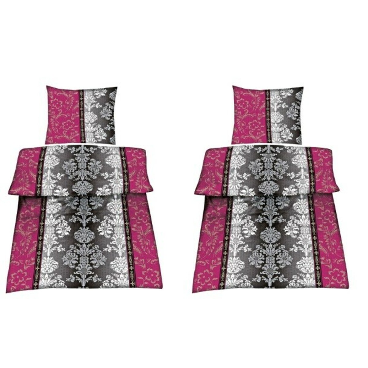 Bild 1 von 2er Set - Mikrofaser Seersucker Bettwäsche Lea ca. 135 x 200 cm