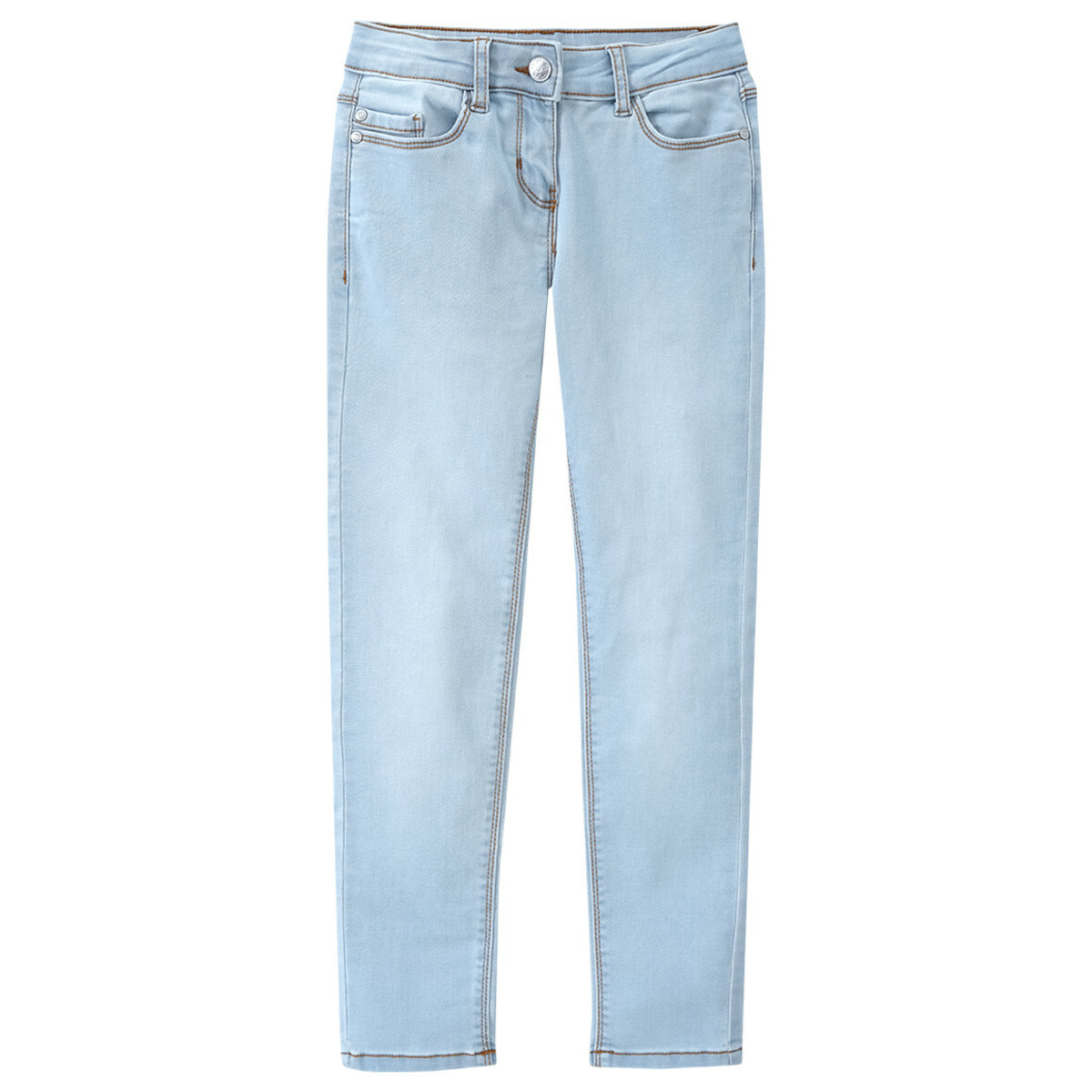 Bild 1 von Mädchen Skinny-Jeans mit verstellbarem Bund HELLBLAU
