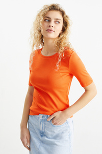 C&A Basic-T-Shirt, Orange, Größe: XS