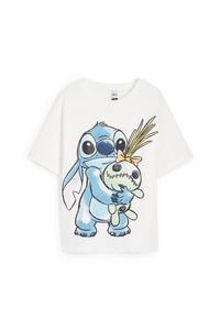 C&A Lilo & Stitch-Kurzarmshirt, Weiß, Größe: 128