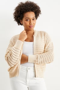 C&A Strickjacke, Beige, Größe: XS