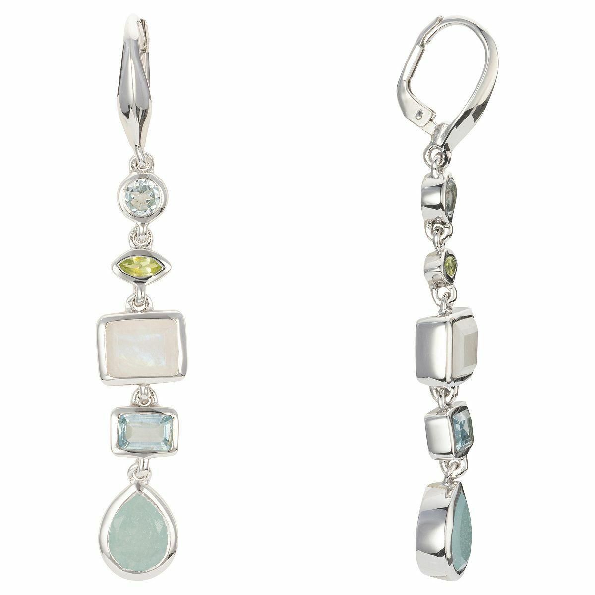 Bild 1 von THOMAS & SOHN Edelsteine ca.7,80ct Ohrhänger Schliffmix Silber rhodiniert