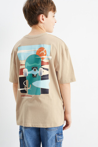 C&A Skater-Kurzarmshirt, Beige, Größe: 128