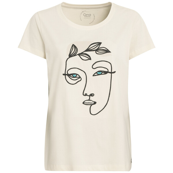 Bild 1 von Damen T-Shirt mit Stickerei CREME