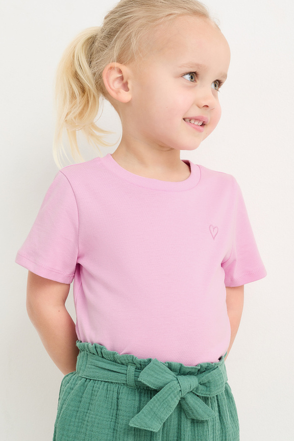Bild 1 von C&A Multipack 3er-Herz-Kurzarmshirt, Pink, Größe: 92