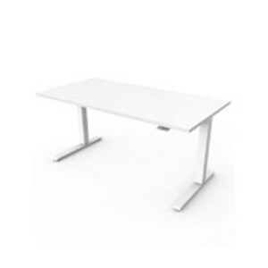 Humanscale Float höhenverstellbarer Tisch 600x1200mm, weiß