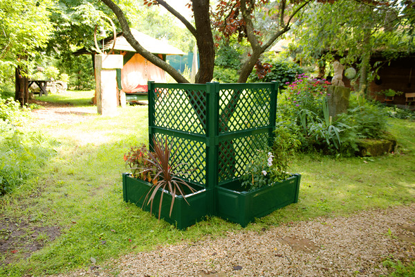 Bild 3 von KHW Pflanzkasten groß mit Spalier (2-tlg.) 100 cm grün - 2er Set