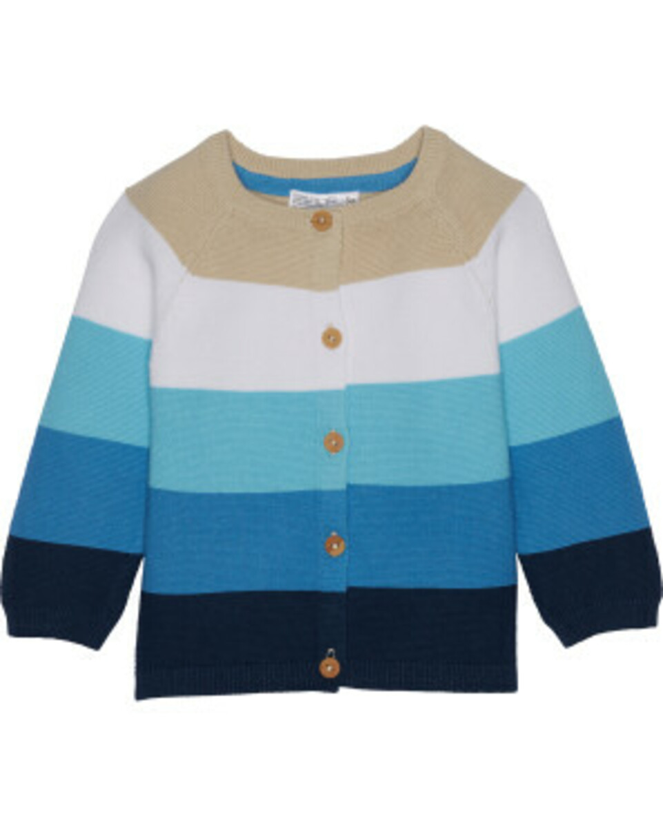 Bild 1 von Baumwoll-Strickjacke, Ergee, Knopfleiste, petrol